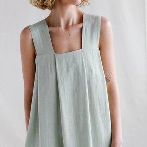 Origami linen dress / Linen loose fitting MAXI dress